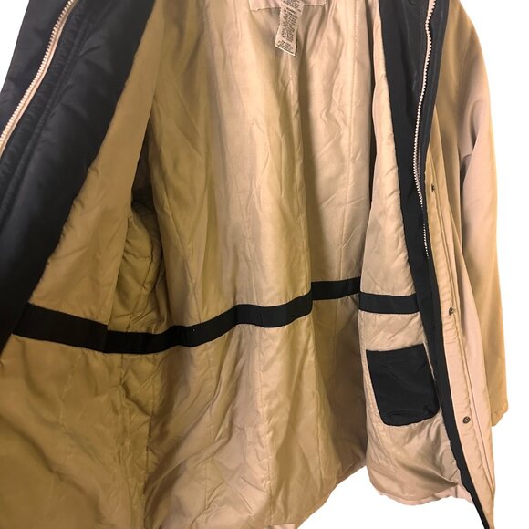 White Stag Size 2X Plus Beige Jacket Hooded  Snap Front Water-Resistant Women - Picture 9 of 11